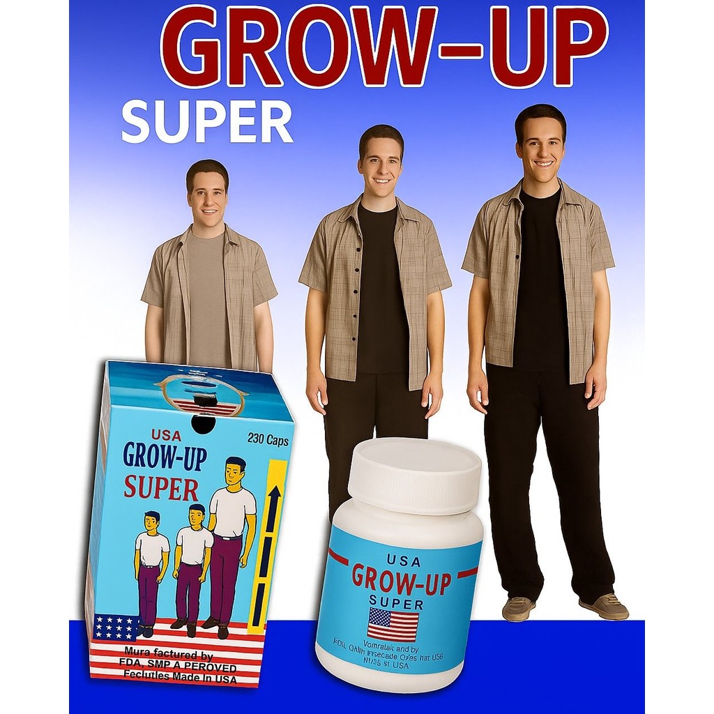 Grow Up USA Original 100% Asli Obat Peninggi Badan Paling Ampuh - GROW UP SUPER USA TERBUKTI HASIL S
