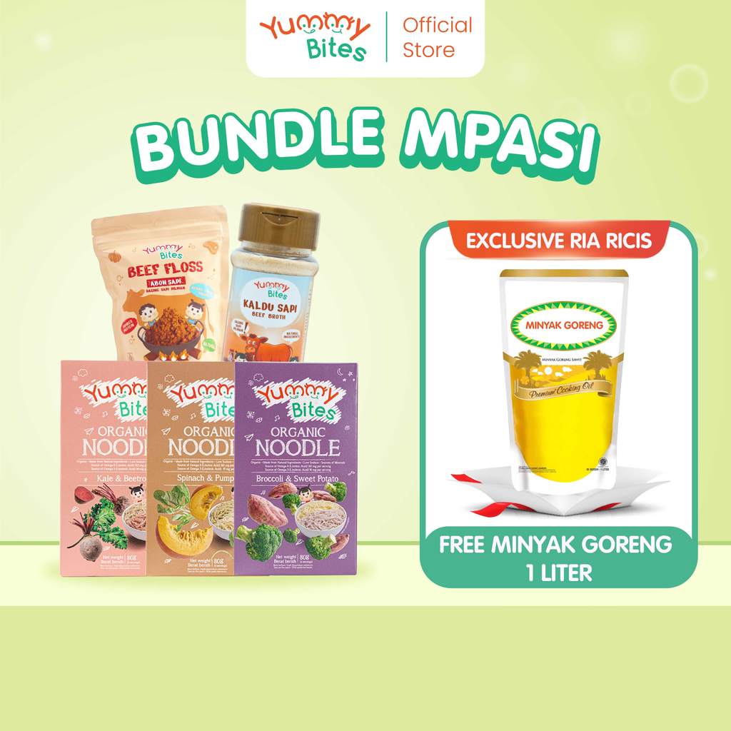 [RIA RICIS EXCLUSIVE] BUNDLING MPASI Yummy Bites Noodle + Abon + Kaldu Powder