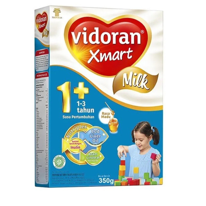 Vidoran Susu Pertumbuhan Xmart 1+ Madu Nutriplex Box 350 Gram Pusat Grosir