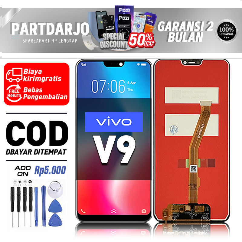 LCD VIVO V9 Touchscreen Fullset-Original Compatible For Glass Touch Screen Digitizer ori-asli COD DA