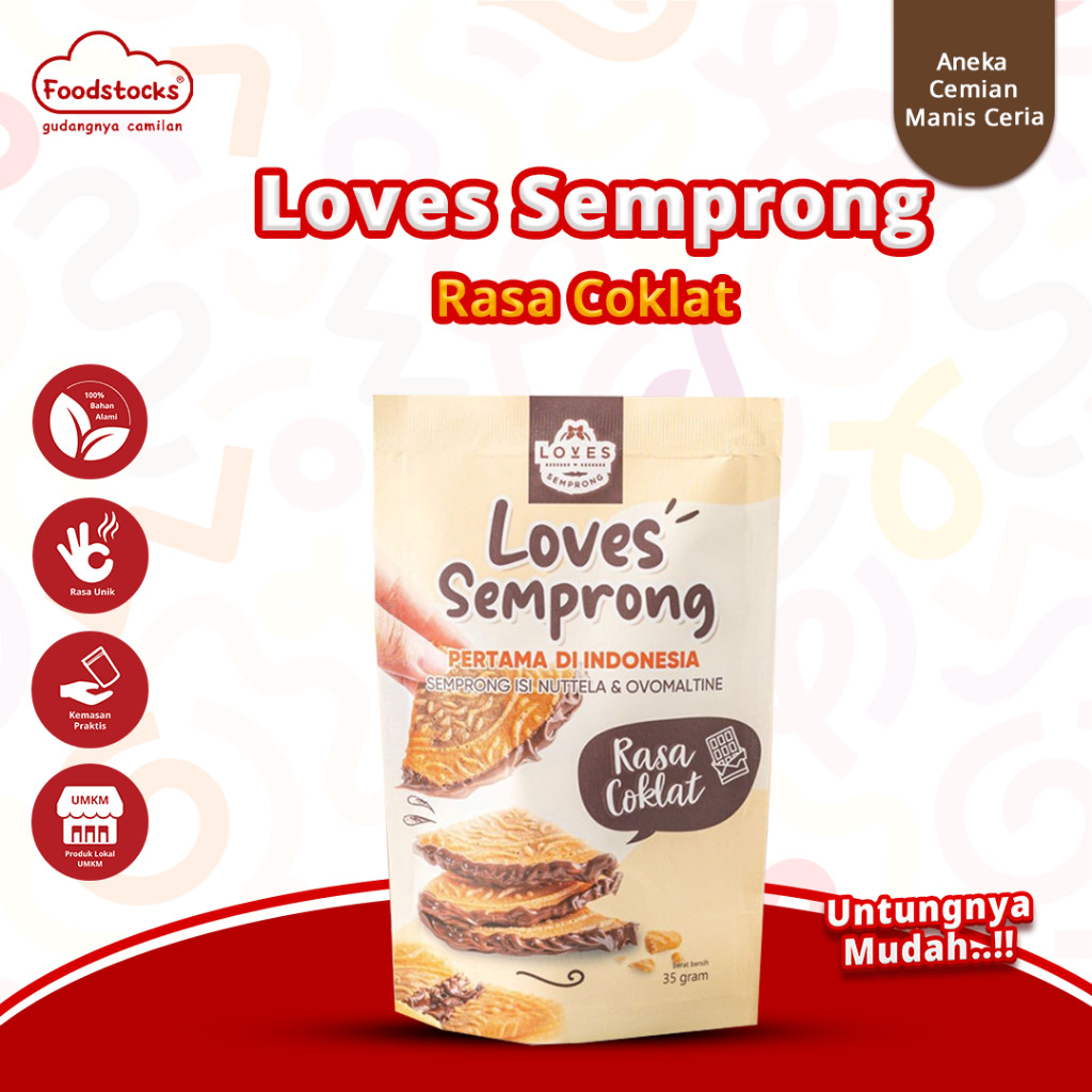 Loves Semprong - Kue Semprong Pouch Rasa Cokelat