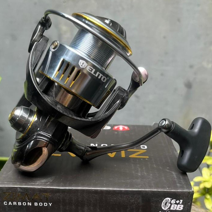 Reel Pancing Ringan Elito Zimat 3000 Power Handle  Carbon Body