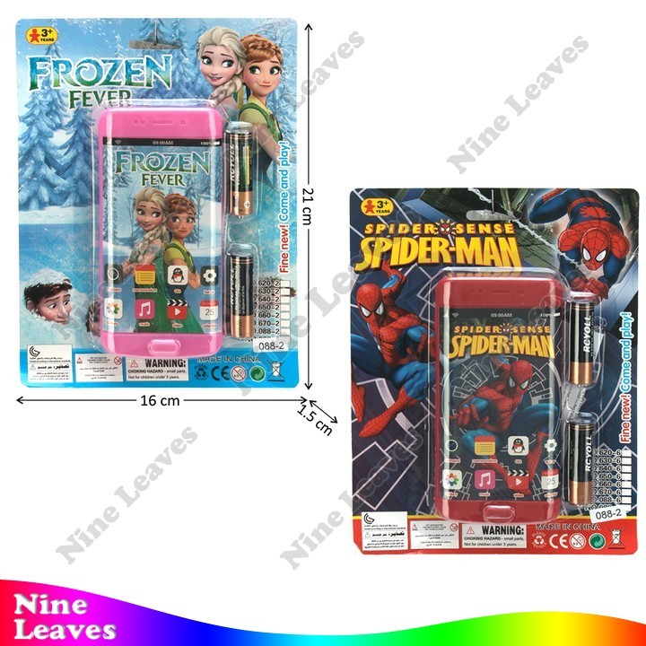 Mainan HP Gambar Suara Musik / Spiderman