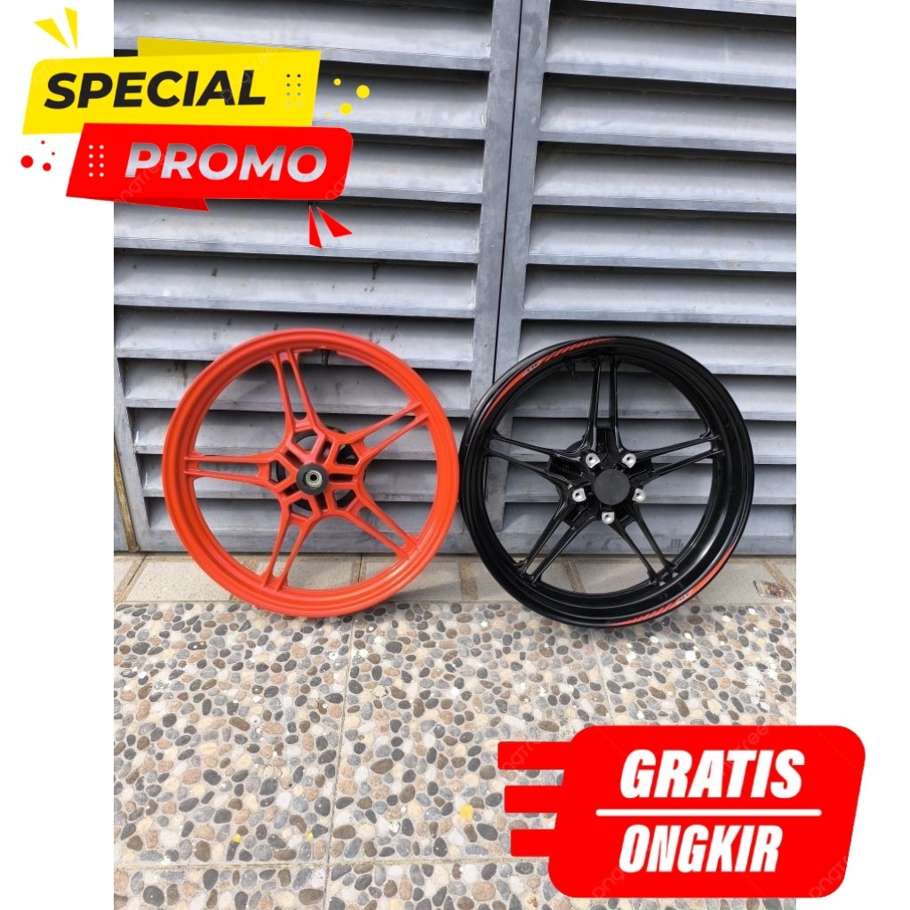 Velg Original MX King 150 Set Pelek Depan Belakang Standar Yamaha Like New