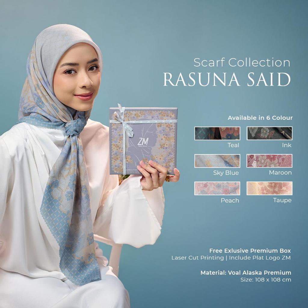 [INCLUDE HARD BOX] ZM Zaskia Mecca - Scarf Bunga Pertiwi Edisi Rasuna Said Material Voal Alaska Prem