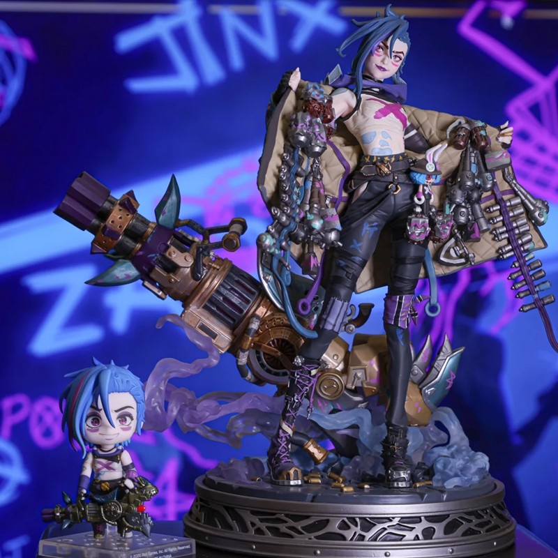 Original Jinx Arcane Ver. Chibi Action Figure Model Collectible Gift For Fans