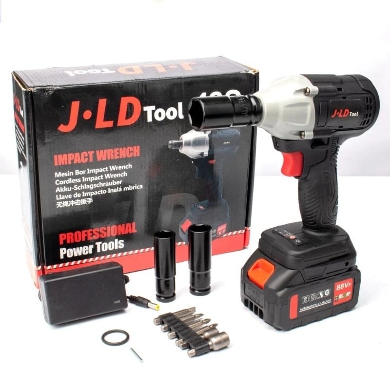 Mesin Bor Pembuka Baut Baterai 350nm - JLD Tool 88V Brushless Impact Wrench JV88
