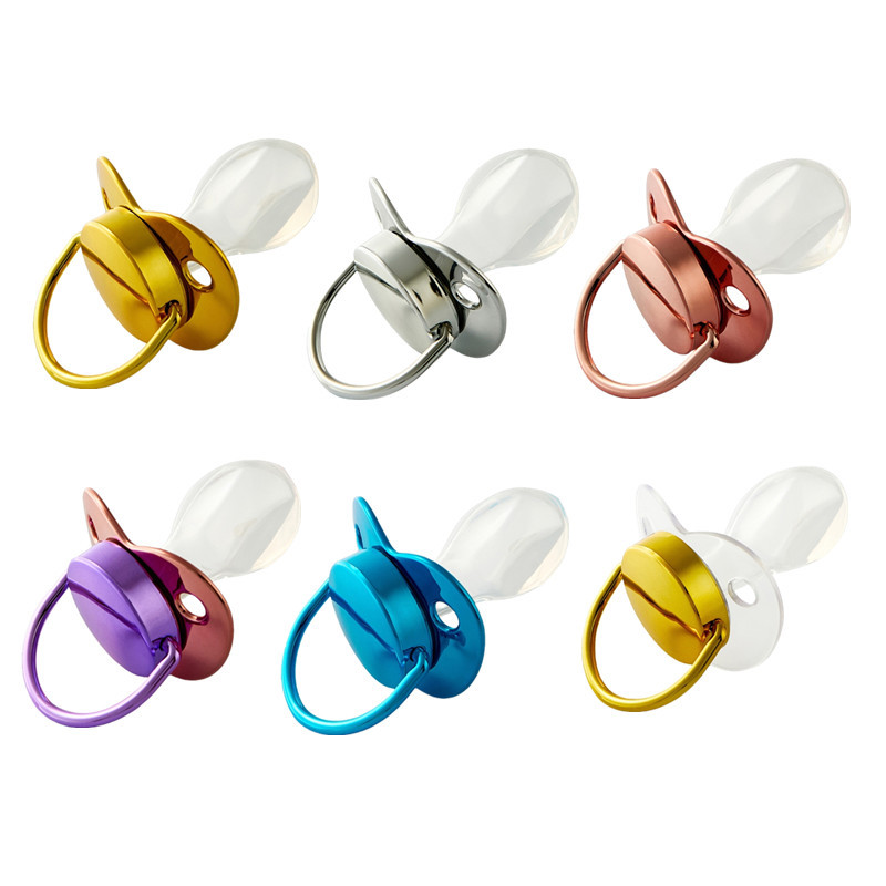 1pc BPA Silicone Adult Soothing Pacifier Solid Color Adult Sized Stress and Anxiety Relieve Soother 