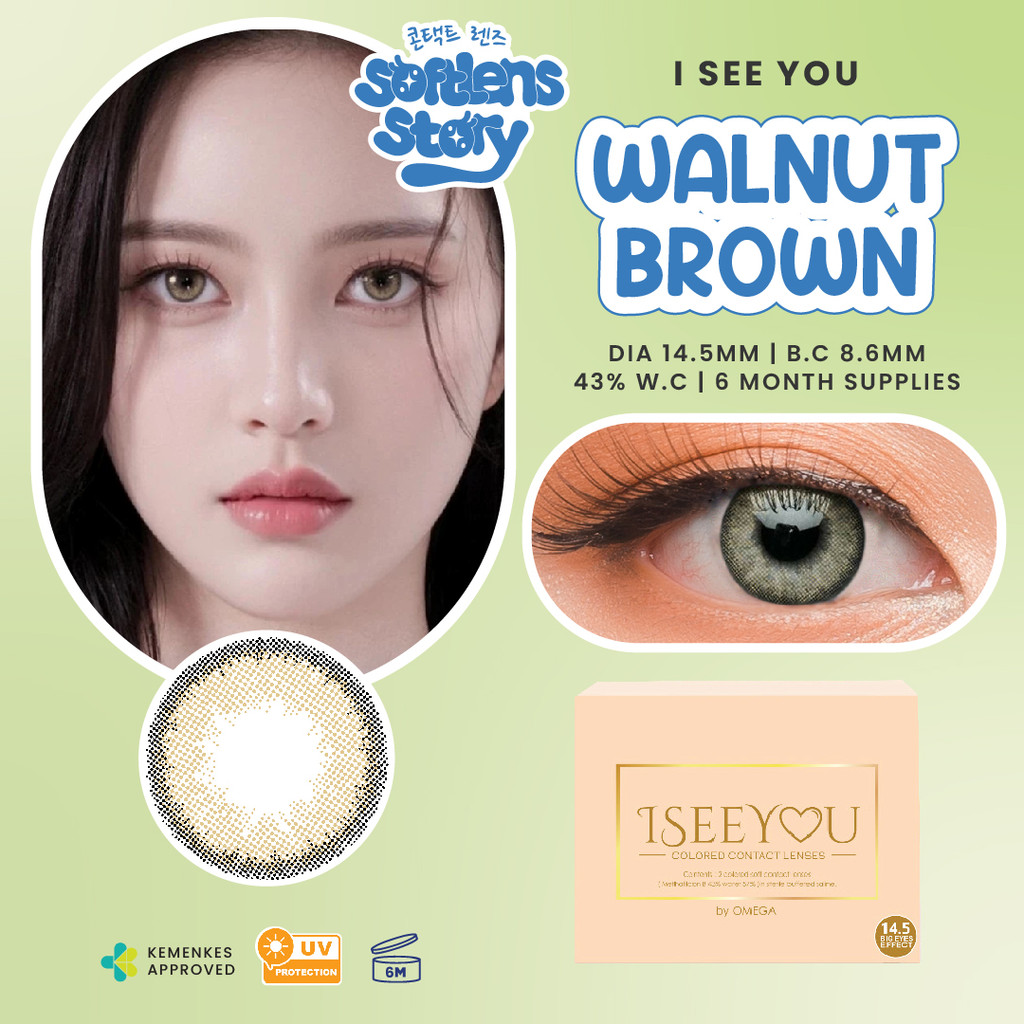 I See You Walnut Brown Monthly Softlens Warna Bulanan