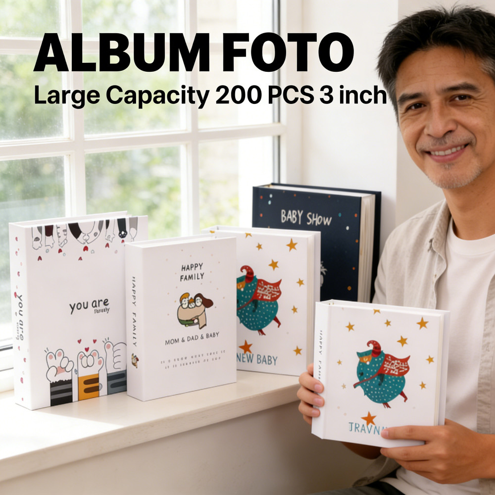 FOTO ALBUM BESAR 200 PCS ALBUM FOTO ISI Laminating Book Foto Murah Collection Polaroid 3 inci Buku A