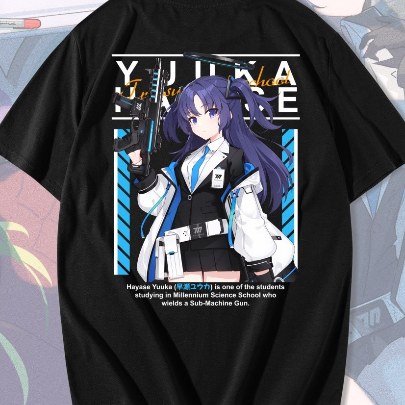 KAOS HAYASE YUUKA BLUE ARCHIVE - KAOS DISTRO PRIA & WANITA KAOS ANIME & GAME BLUE ARCHIVE HAYASE YUU