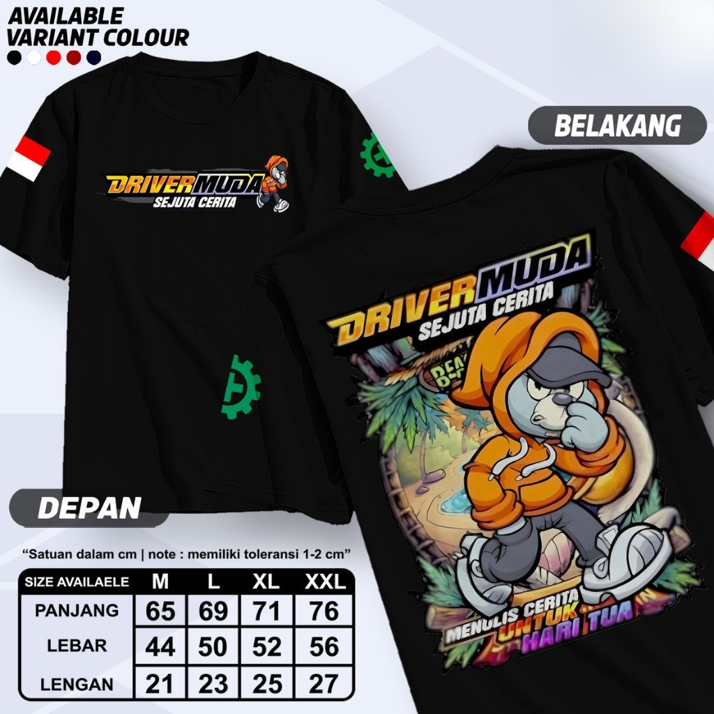PL.OFC | Kaos DRIVER MUDA Sejuta Cerita / Kaos Kata Kata / Kaos Sopir Driver / Kaos Distro Murah / K