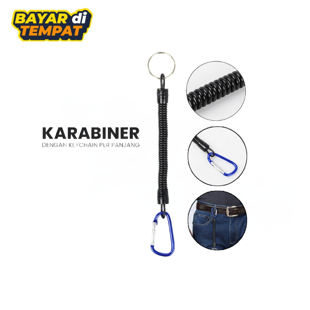 Anti-Lost Keychain Per Spiral Karet Elastis Untuk Driver & Kurir
