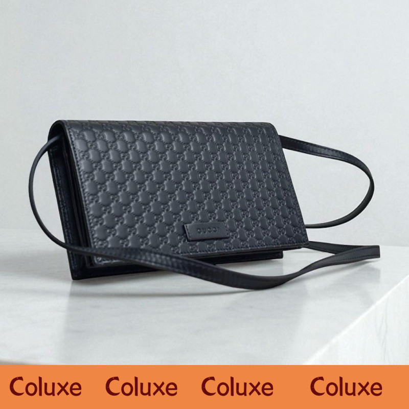 G U C C I Guccissima Micro GG Microguccissima Guccisima Microguccisima Flap Wallet Crossbody Bag (WO
