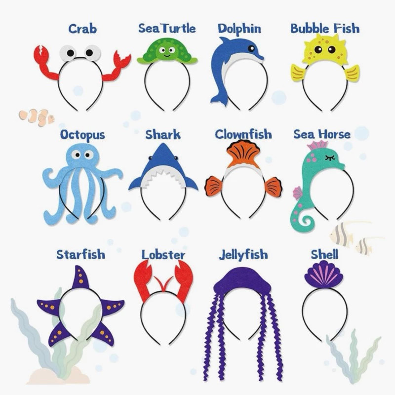 BANDO KARAKTER HEWAN LAUT / BANDO COSPLAY HEWAN LAUT / SEA ANIMAL HEADBAND bando bandana telinga kar