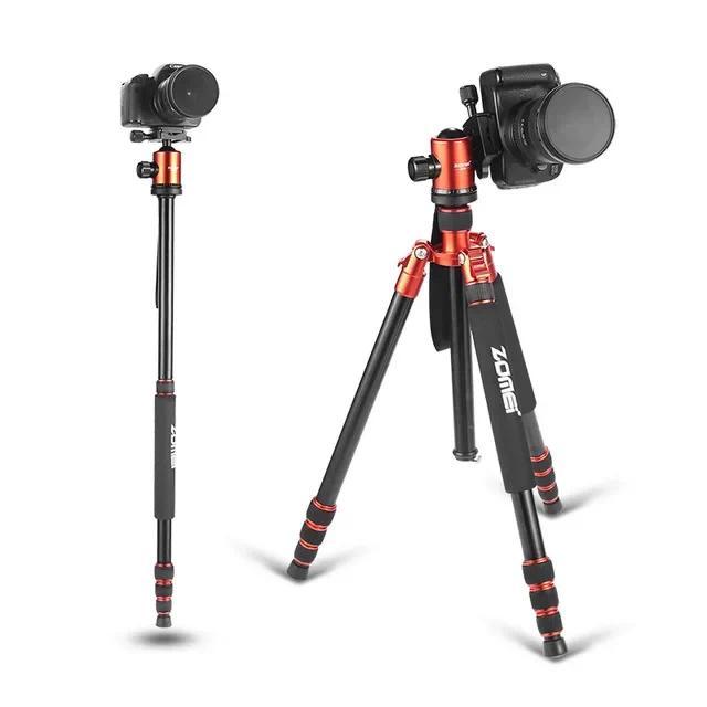 Zomei Z818 Portable Professional Aluminum Travel Camera Tripod with Quick Release Plate Monopod Flex