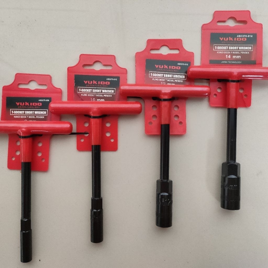 yukido kunci T mini 12mm / kunci T 14mm / kunci shock T tipe pendek / Yukido T-wrench short type / k