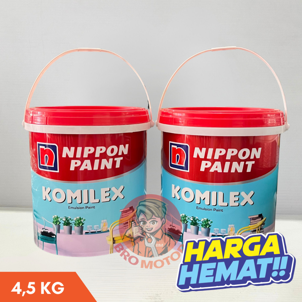 TERMURAH GROSIR CAT DINDING EKONOMIS KOMILEX  WARNA LENGKAP 4,5KG NIPPON PAINT / CAT DINDING INTERIO