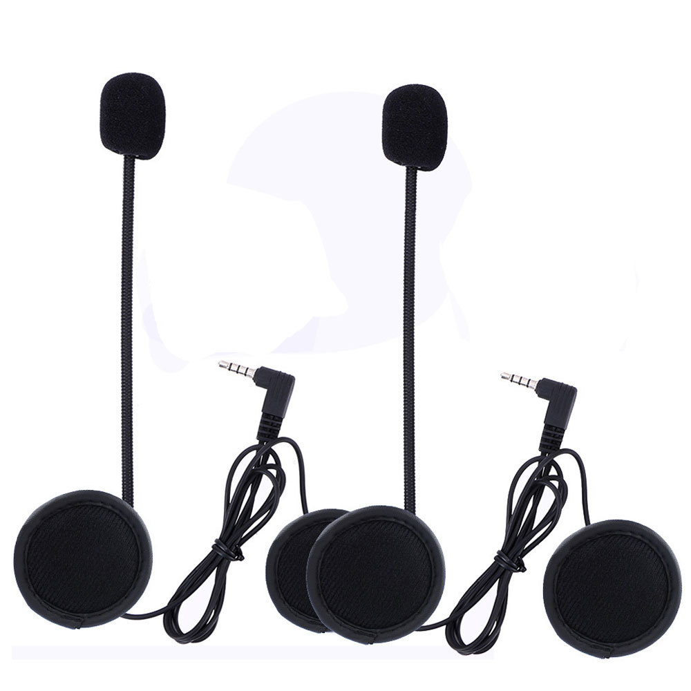 2PCS 3.5MM V6 V6 Pro Accessories Earphone Speaker Microphone For V4/V6 Motorcycle Helmet Bluetooth I