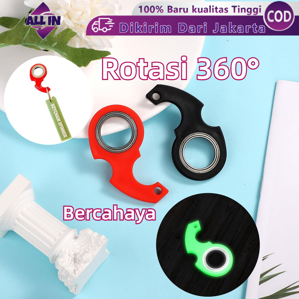 Keyrambit Keychain Fidget Spinner Mainan Gantungan Kunci Karambit || Spinning Keychain || Gantungan 
