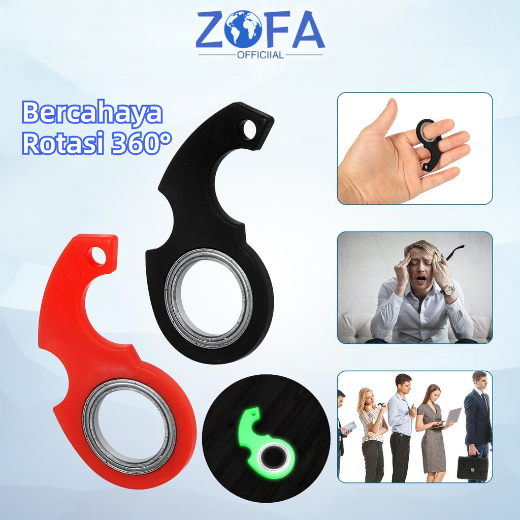 Keychain Fidget Spinner Mainan Gantungan Kunci Karambit