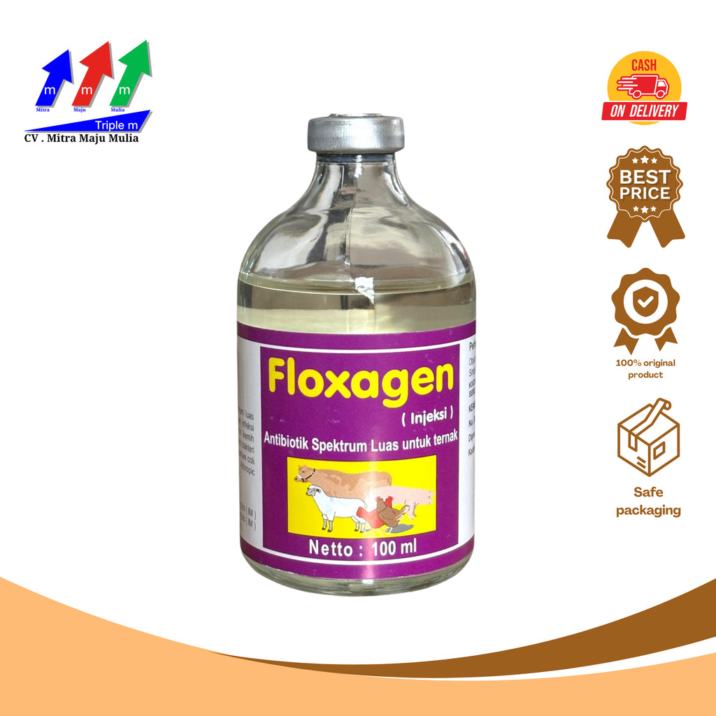 Floxagen 100ml MMM2 - Antibiotik Pernafasan Untuk Ternak