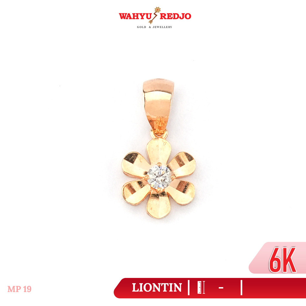 Liontin Emas Bunga Kelopak 5 6K LTS Wahyu Redjo Pameran
