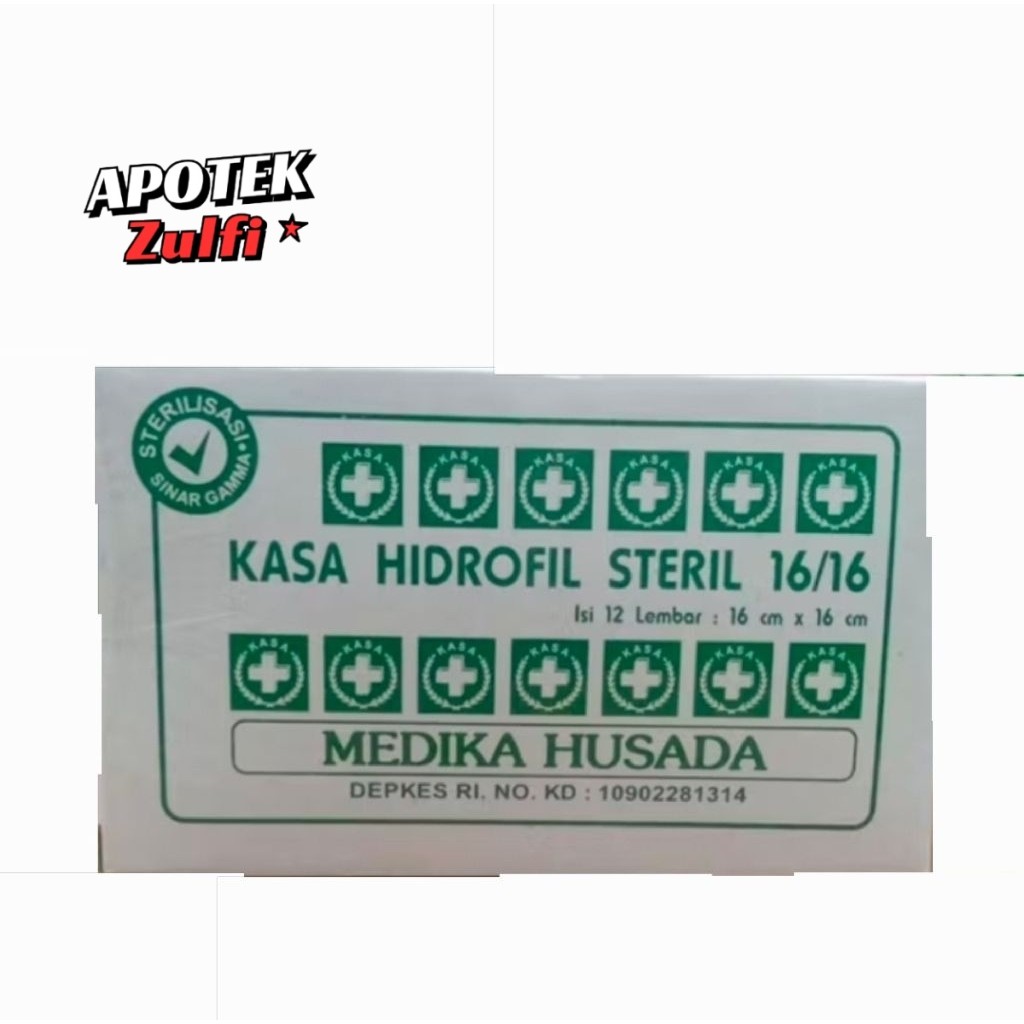 KASA STERIL MEDIKA HUSADA 16X16 Isi 12 lembar