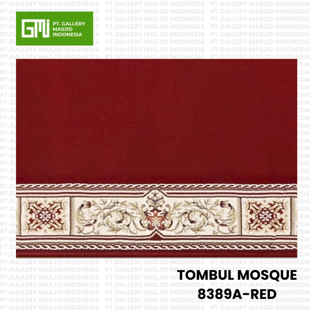 Karpet Masjid Empuk Tebal 20-22mm Tombul Mosque Warna Merah / Karpet Masjid Turki