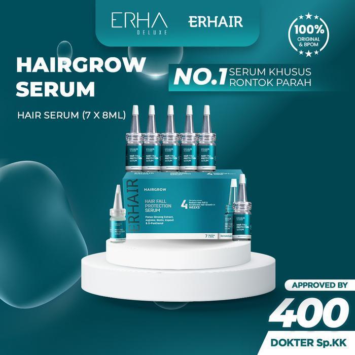 Hot Produk ERHA ERHAIR HairGrow Serum 7 x 8 ml - Serum Penumbuh Rambut Rontok Ekstrak Ginseng  Terba