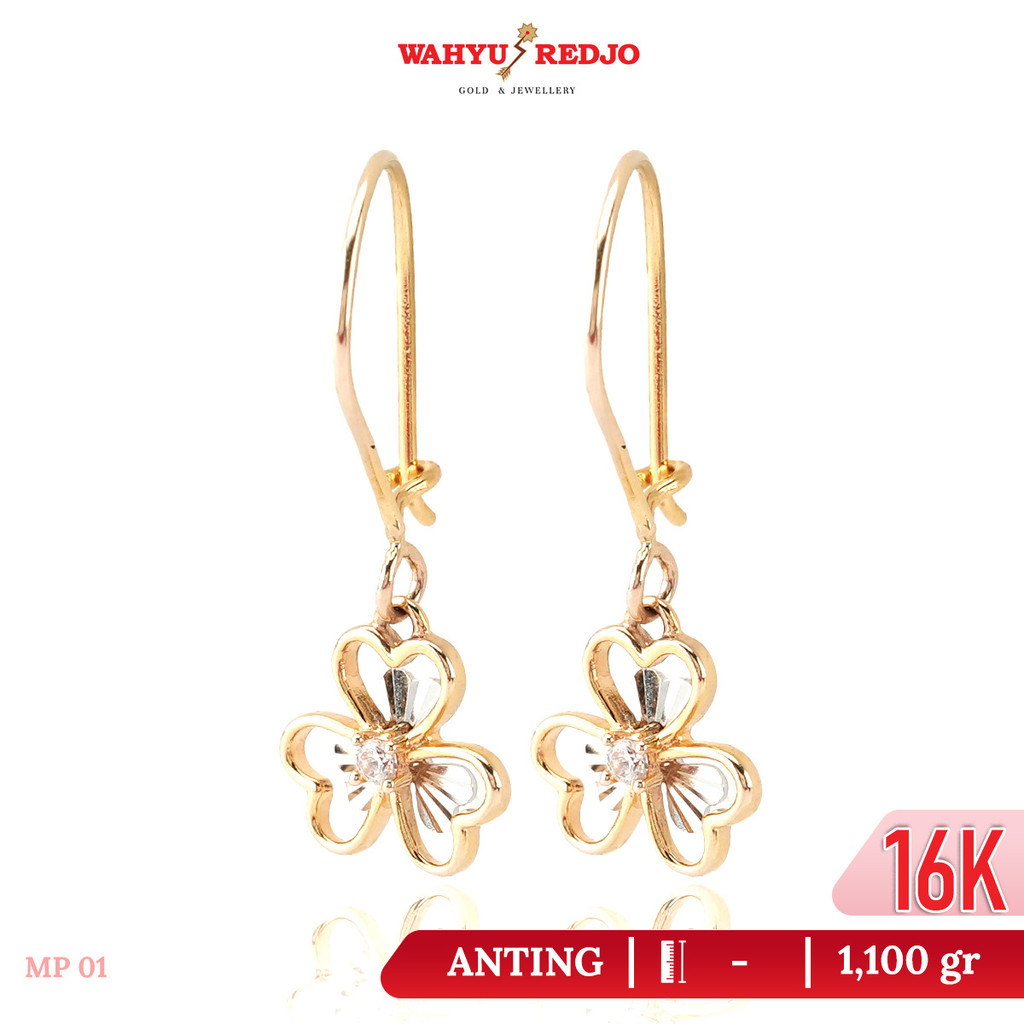 Anting-Anting Emas Kembang Gold 16K Wahyu Redjo AN-16K-31343890 Non Pameran