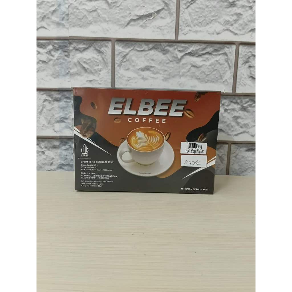 ELBEE Coffee isi 10 sachet ,Kopi Minuman kesehatan dewasa ,1 box isi 10 sachet original,stamina pria
