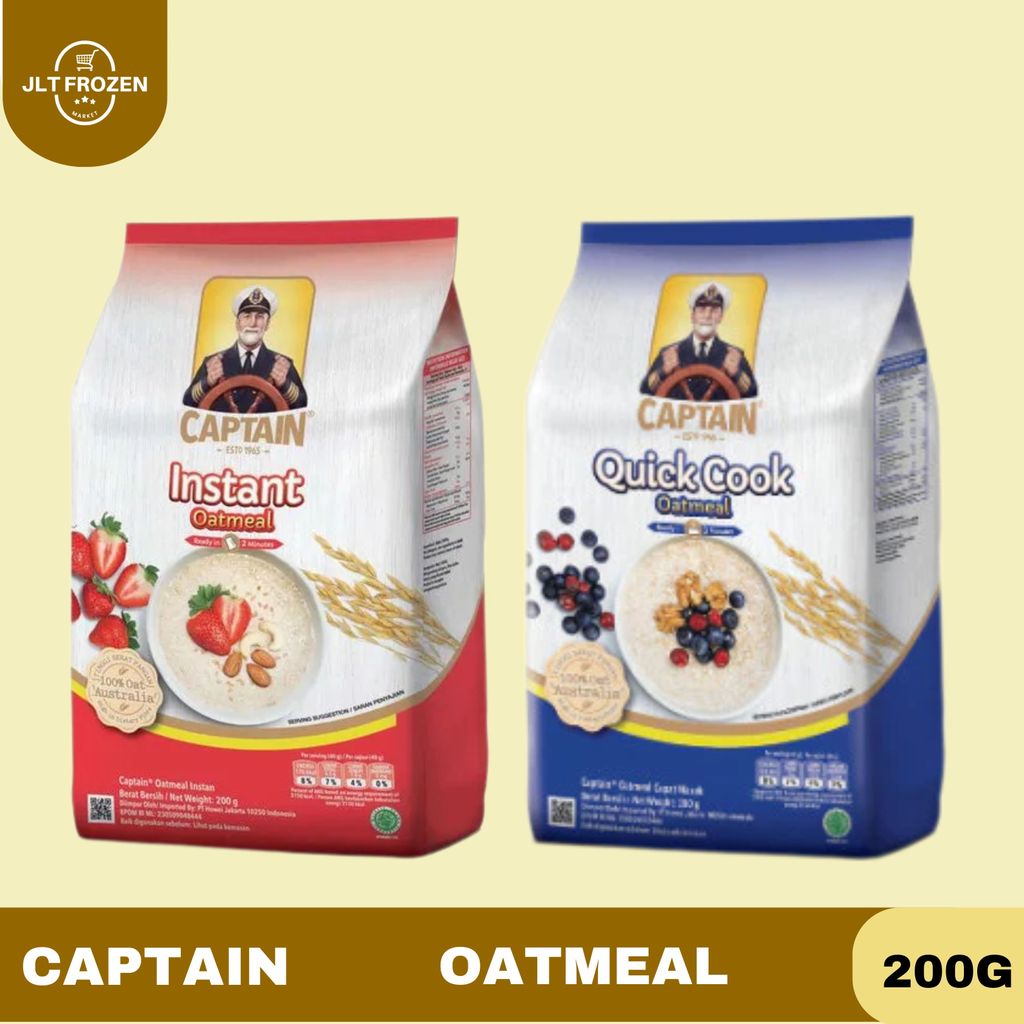 Captain Oats 200g / Oatmeal / Oatmeal Instant / Oatmeal Quick Cook