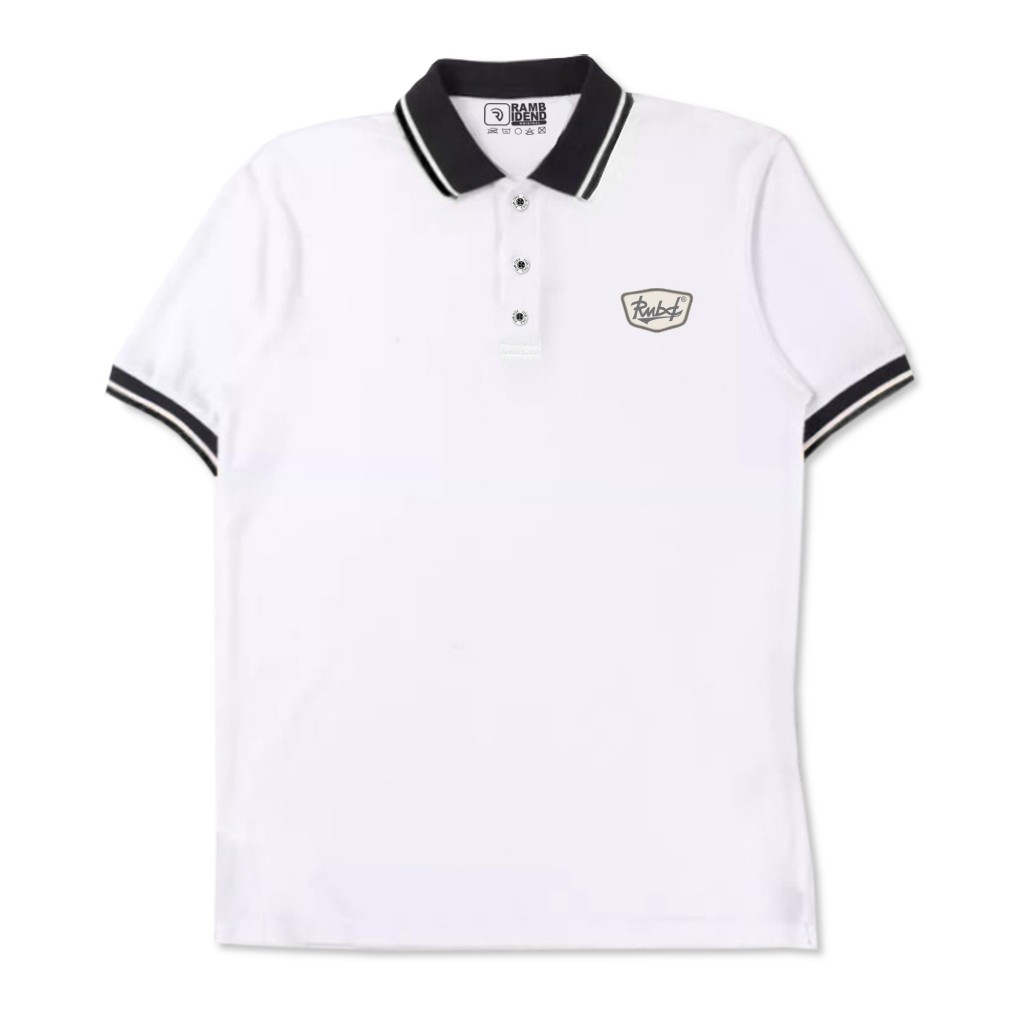 Kaos Polo Bordir Satuan Kerah Pria - Polo Shirt polos Terkeren T-Shirt Baju Santai Baju Kerja Baju K