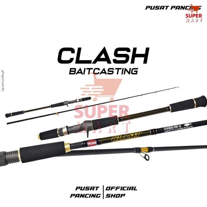 Supermartsby Joran Pancing PENN Clash OH Overhead Mancing Light Jigging Dasaran Overhead Fuji - SS