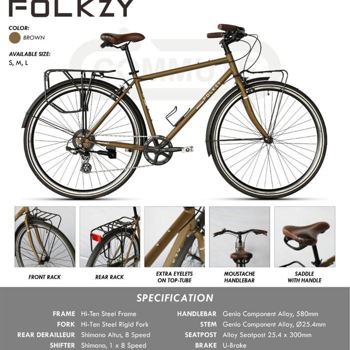 PROMO GASPOLL SEPEDA TOURING GRAVEL COMMUTER BIKE GENIO FOLKZY 700C - Blue, S