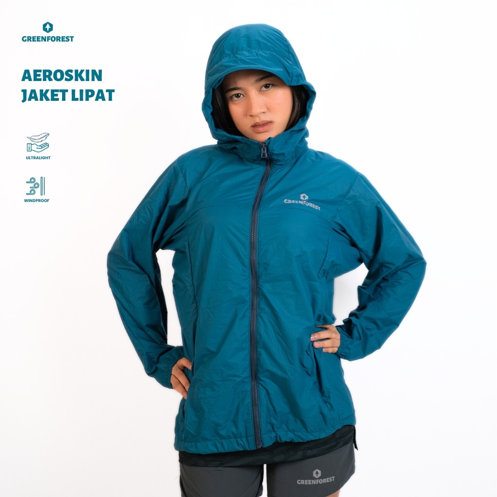 Greenforest Aeroskin Jaket Lipat Running Pria dan Wanita - Jaket Lipat Windrproof