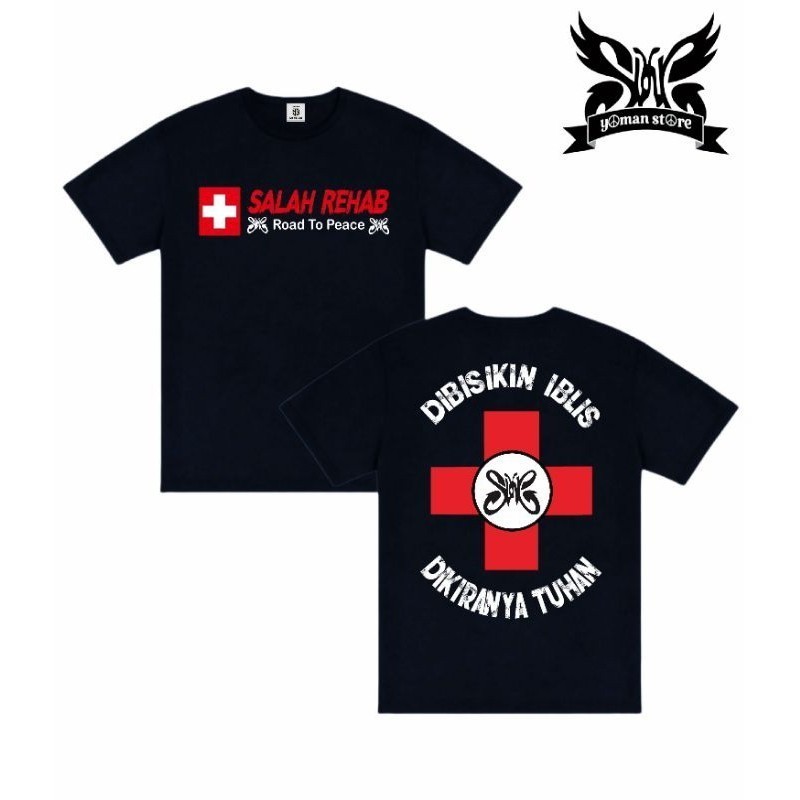 Kaos Slank Salah Rehab Katun Unisex S-XXL