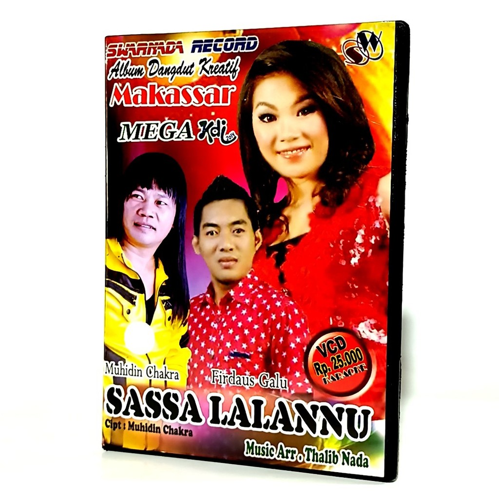 kaset CD VCD Album Dangdut Kreatif Makassar Mega KDI Sassa Lalannu Swarnada Record