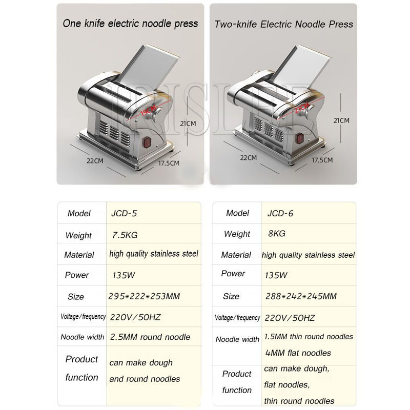 Electric Noodle Pressing Machine Stainless Steel Pasta Maker Multifunctional Noodle Rolling