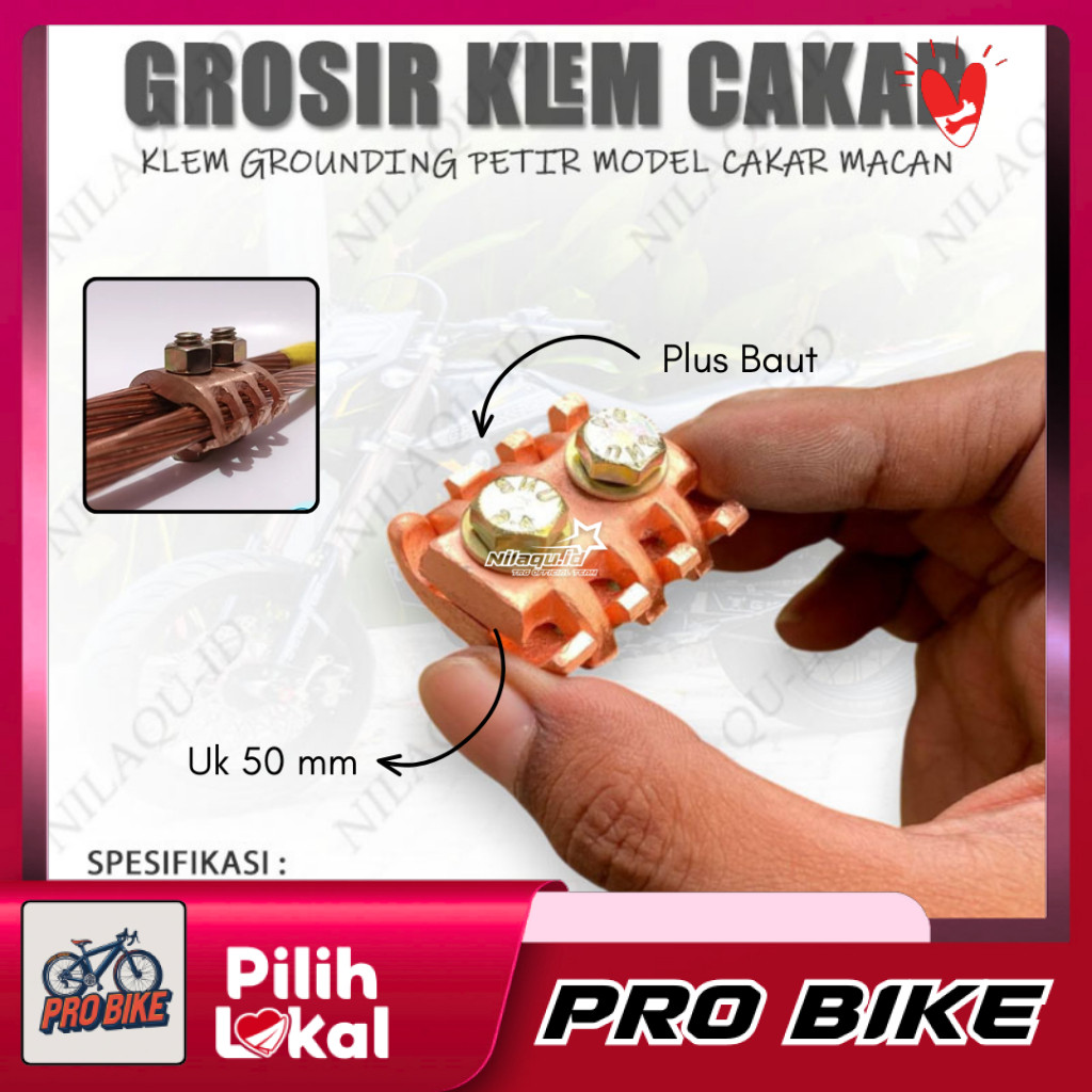 [BAYAR DI TEMPAT] GROSIR Klem Kabel Bc Listrik 50mm Full Tembaga Klem Grounding Sambungan Kabel List