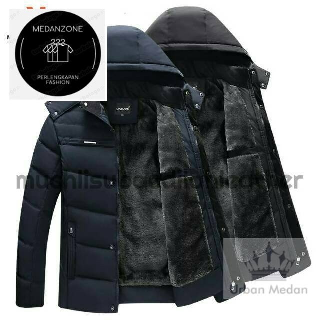 [BISA ] Jaket Winter Coat Pria/ Musim Dingin/ Bulu Tebal