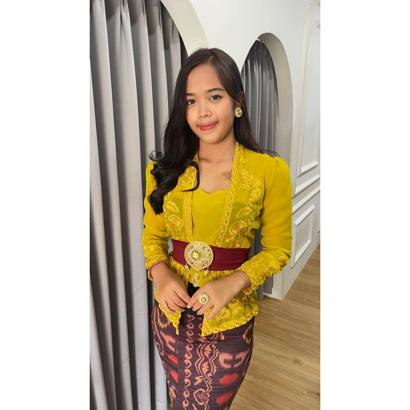 TERMURAH Simona kebaya Bordir Teratai Sutra Crepe Kebaya Saja Kebaya Bali