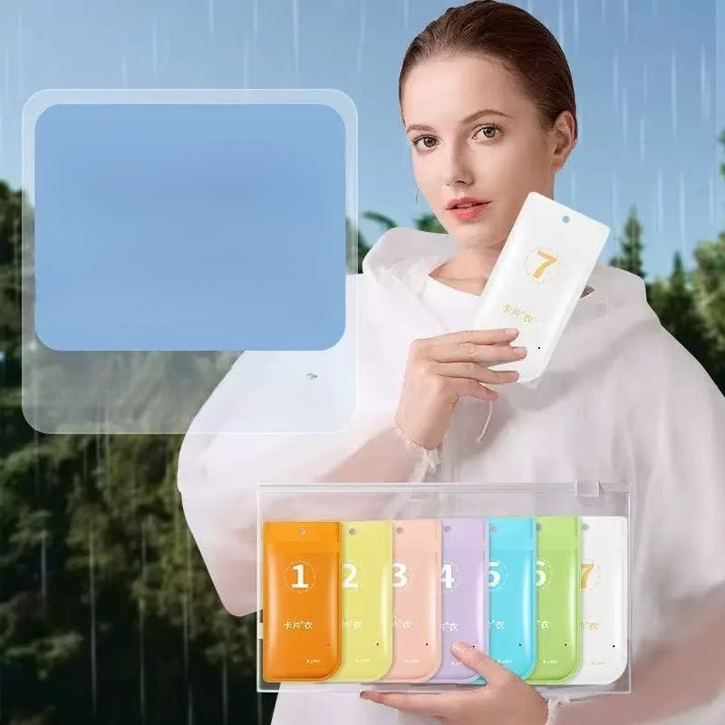 TRINKETS Jas Hujan Sekali Pakai Portabel Jas Lipat Mr Diy / Disposable Raincoat Portable