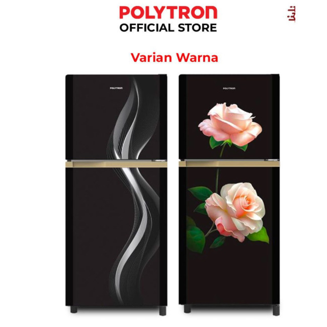 Kulkas Polytron 20CLD /PRM- 20CRD - KULKAS 2 Pintu TEMPERED GLASS