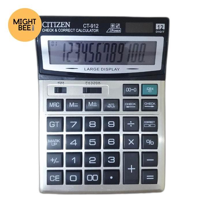 Kalkulator Citizen CT 912 - Kalkulator Citizen Besar - 12 Digit