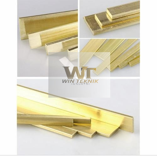 Plat strip kuningan 5mm x 25mm x 500mm - Plat kuningan strip