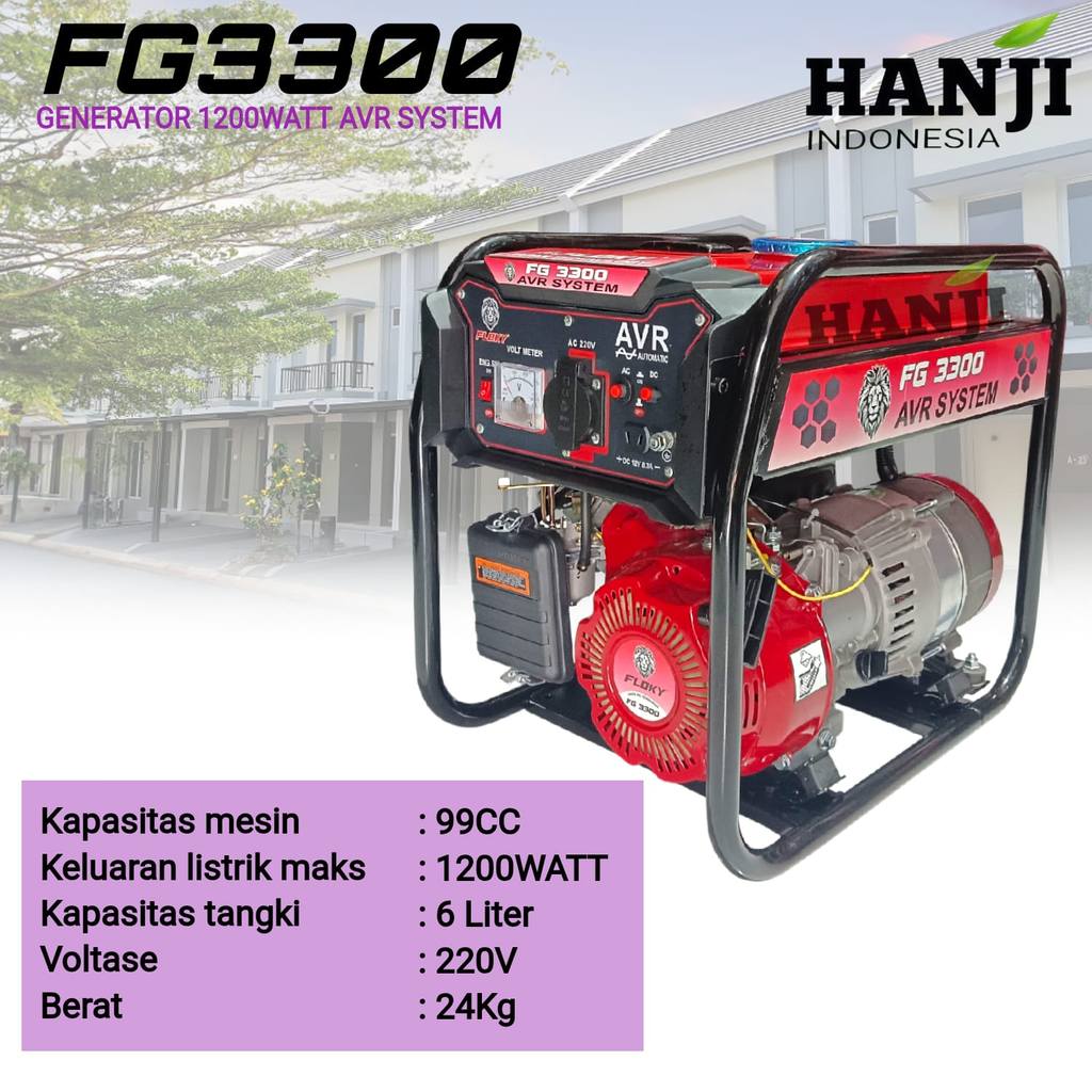 Mesin Genset Generator 1000 Watt 4 Tak FG2880 Generator Genset FG2880 1000 Watt 4 Tak