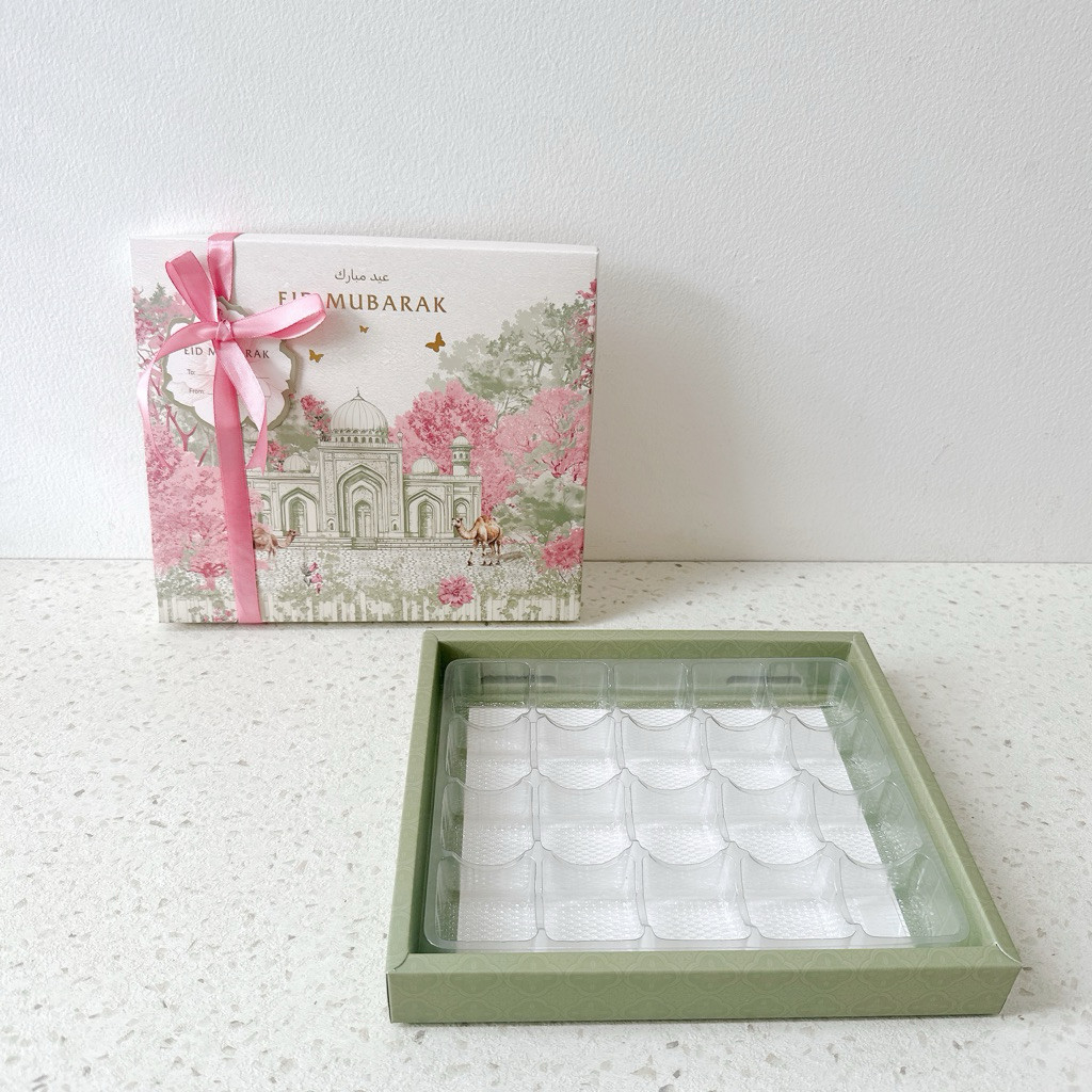 (Isi 5 Pcs) Box Noora | Kotak Sekat Nastar Lebaran Idul Fitri Box Nastar Sekat Mika isi 20 isi 30pcs