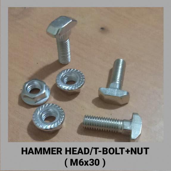 Hammer Head / T- Bolt+Nut (M6×30 )